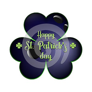 Happy St. Patrick`s day and bowling ball