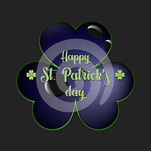 Happy St. Patrick`s day and bowling ball