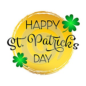 Happy St. Patrick`s day. Irish holiday illustration. Spring decoration. Vector graphic. Irish symbol. Lucky sign. St. Patrick`s