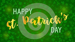 Happy St. Patrick`s day. Irish holiday illustration. Spring decoration. Vector graphic. Irish symbol. Lucky sign. St. Patrick`s
