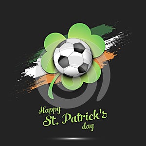 Happy St. Patrick`s day and soccer ball