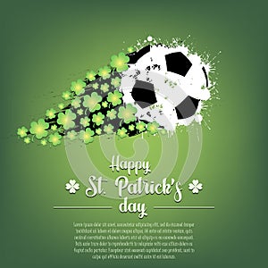 Happy St. Patrick`s day and soccer ball