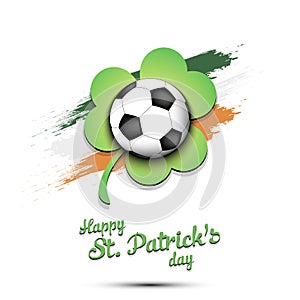 Happy St. Patrick`s day and soccer ball