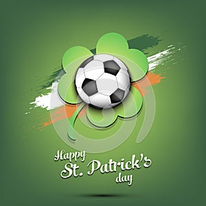 Happy St. Patrick`s day and soccer ball