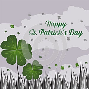 Happy St. Patrick`s Day Typhography With Background