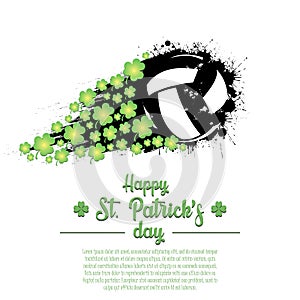 Happy St. Patrick`s day and volleyball ball