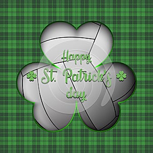 Happy St. Patrick`s day and volleyball ball