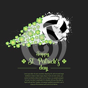 Happy St. Patrick`s day and volleyball ball