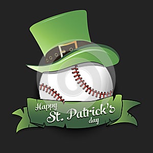 Happy St. Patricks day and baseball ball