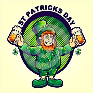 Happy st patricks day with beer party