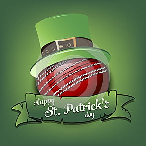 Happy St. Patricks day and cricket ball