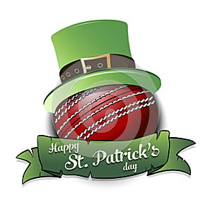 Happy St. Patricks day and cricket ball
