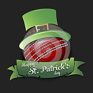 Happy St. Patricks day and cricket ball