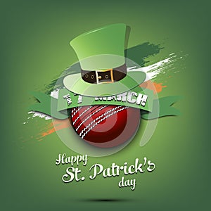 Happy St. Patricks day and cricket ball