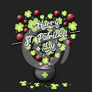 Happy St. Patricks day and cricket ball