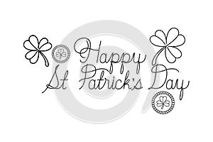 Happy st patricks day label isolated icon