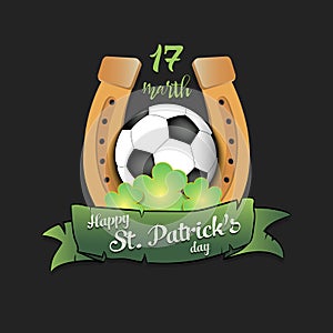 Happy St. Patricks day and soccer ball