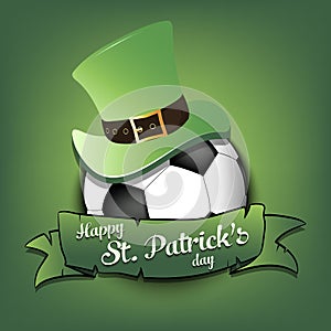 Happy St. Patricks day and soccer ball