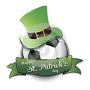 Happy St. Patricks day and soccer ball