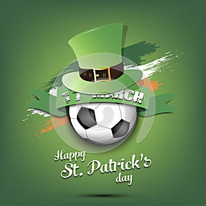 Happy St. Patricks day and soccer ball