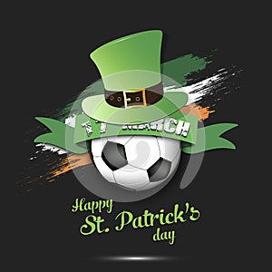 Happy St. Patricks day and soccer ball