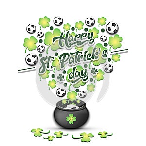 Happy St. Patricks day and soccer ball