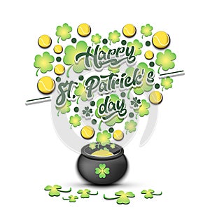 Happy St. Patricks day and tennis ball