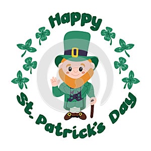 Happy St Patricks Day typographic composition