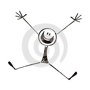 Happy stick figure 3