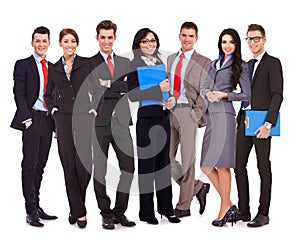 Happy successful business team