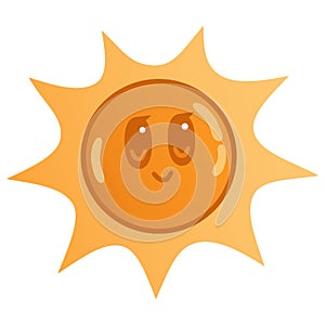 Happy Sun Sunshine Cartoon Drawing Character Design Vector