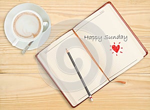Happy Sunday on notebook