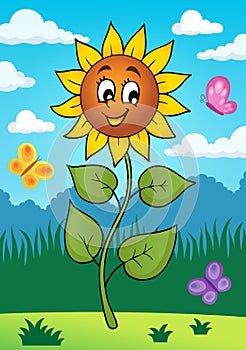 Happy sunflower theme image 2