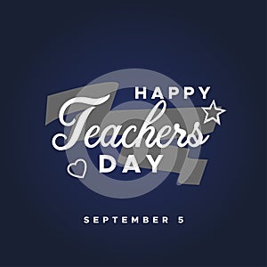 Happy Teacher Day Vector Design Illustration For Celebrate Moment