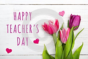 Happy Teacher`s day card.