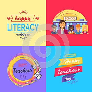 Happy Teacher s Day Collection of Colorful Posters