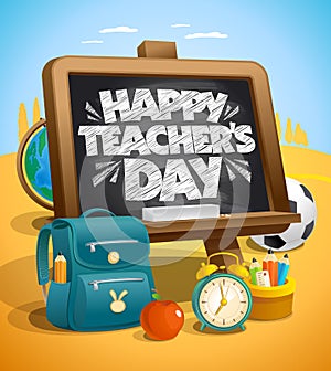 Happy teacher`s day vector