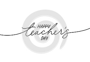 Happy Teachers day greeting card.