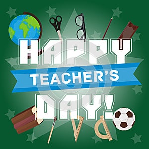 Happy teachers day. Vector illustration