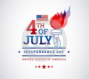 Happy 4th of July, Independence Day USA background with the USA