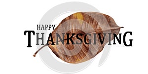 Happy Thankgiving quote with holiday elements