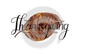 Happy Thankgiving quote with holiday elements