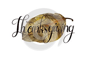 Happy Thankgiving quote with holiday elements