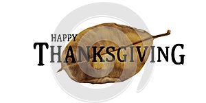 Happy Thankgiving quote with holiday elements