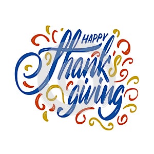 Happy Thanks giving Day Event Typography Text