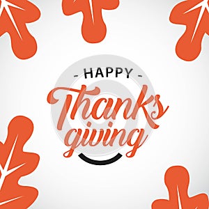 Happy Thanks Giving Vector Template Design Illustration