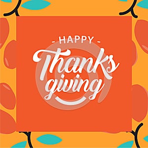 Happy Thanks Giving Vector Template Design Illustration