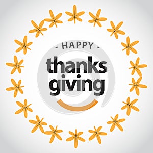 Happy Thanks Giving Vector Template Design Illustration