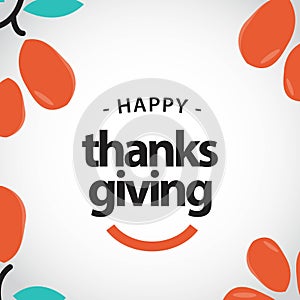 Happy Thanks Giving Vector Template Design Illustration