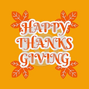 Happy thanksgiving banner square